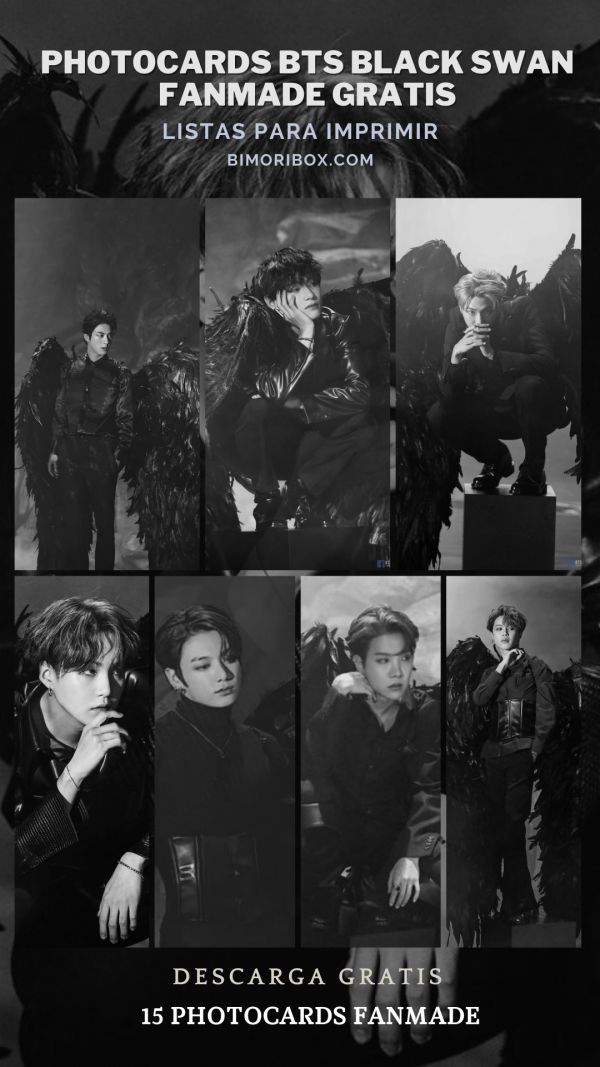 PHOTOCARDS BTS BLACK SWAN FANMADE GRATIS