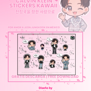 Jungkook x Calvin Klein CKJK — Stickers Chibi Kawaii 🐰✨