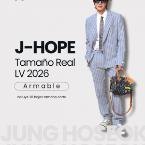 J-Hope Tamaño Real – Figura Gigante para Armar (28 Hojas Carta) | Fanmade HD