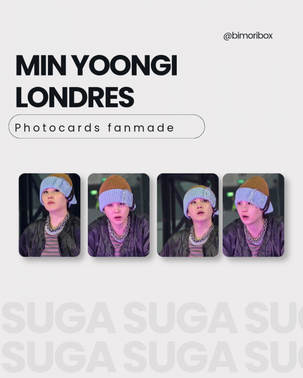 MIN YOONGI IN LONDON — PHOTOCARDS FANMADE GRATIS
